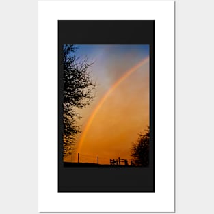 Rainbow at Dusk Posters and Art